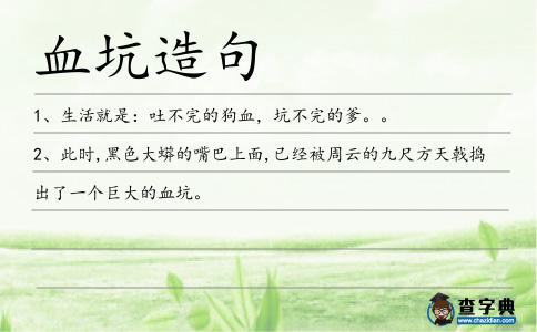 血坑造句