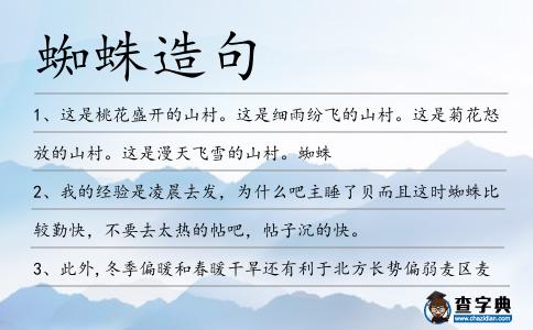 蜘蛛造句