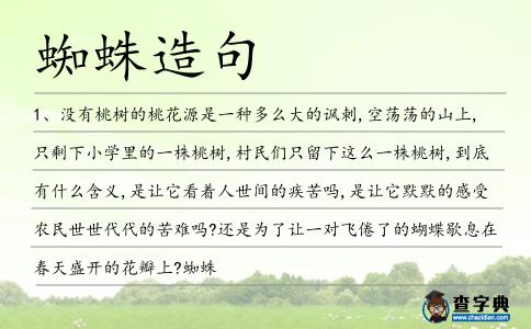 蜘蛛造句