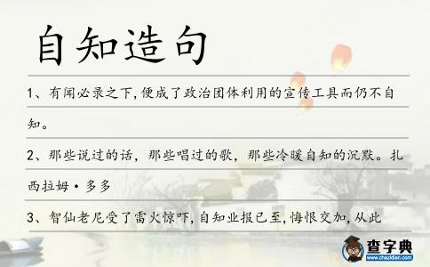 自知造句