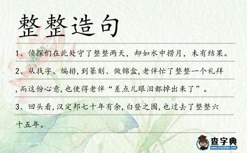 整整造句