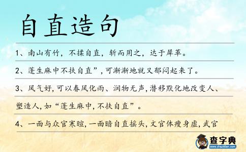 自直造句