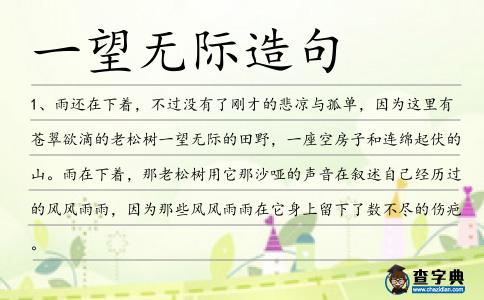 一望無際造句