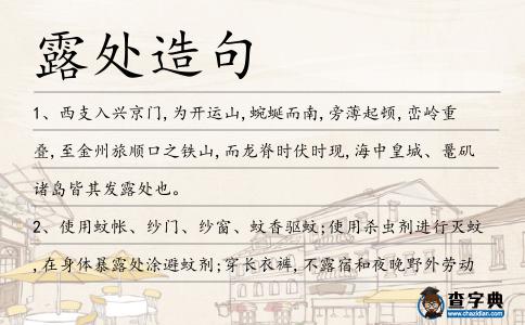 露處造句