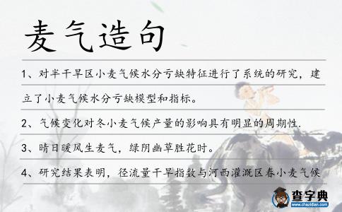 麥氣造句