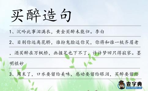買醉造句