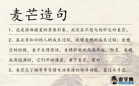 麥芒造句