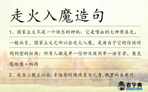 走火入魔造句