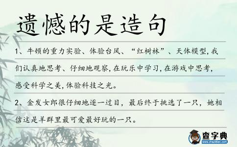 遺憾的是造句