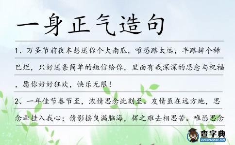 一身正氣造句
