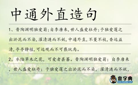 中通外直造句