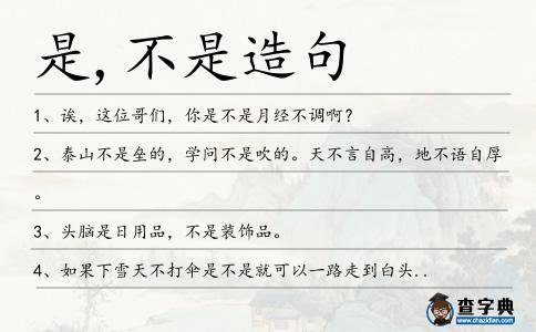 是,不是造句