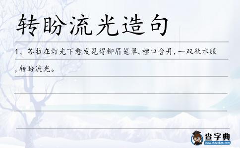 轉盼流光造句