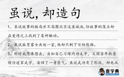 雖說,卻造句