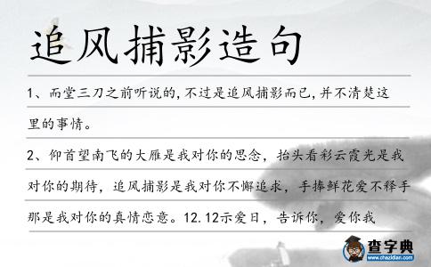 追風(fēng)捕影造句