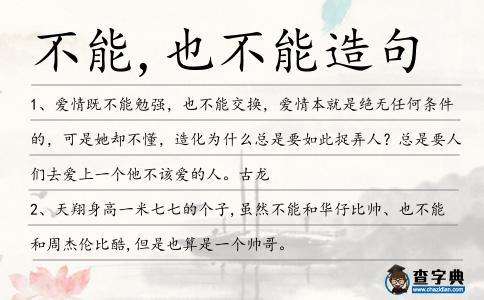 不能,也不能造句