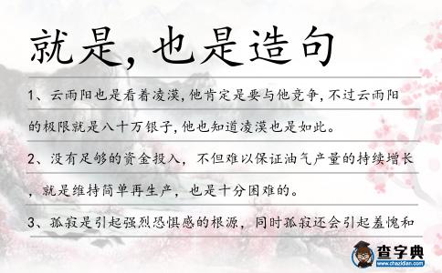 就是,也是造句