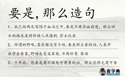 要是,那么造句