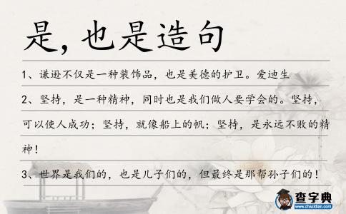 是,也是造句