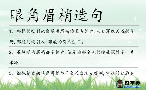 眼角眉梢造句