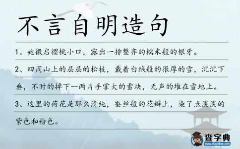 不言自明造句