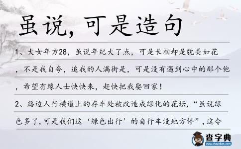 雖說,可是造句