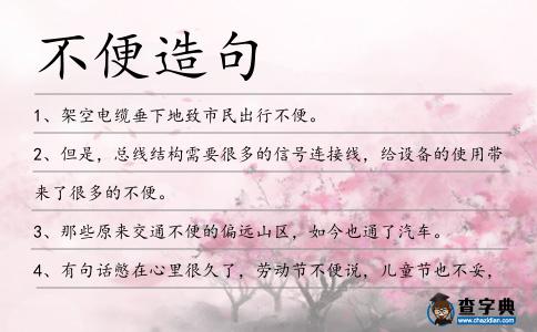不便造句