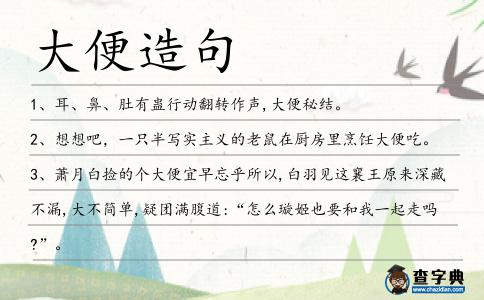 大便造句