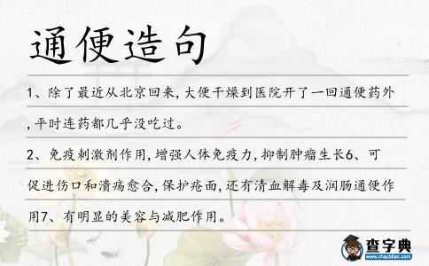 通便造句