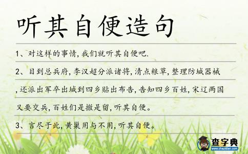 聽其自便造句