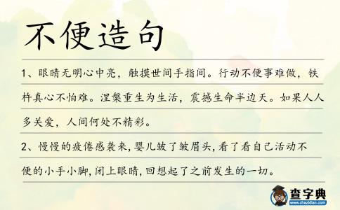 不便造句