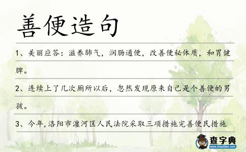 善便造句