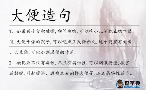 大便造句