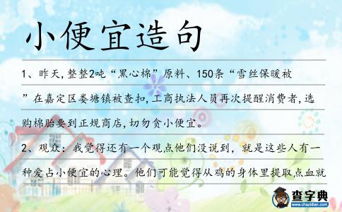 小便宜造句