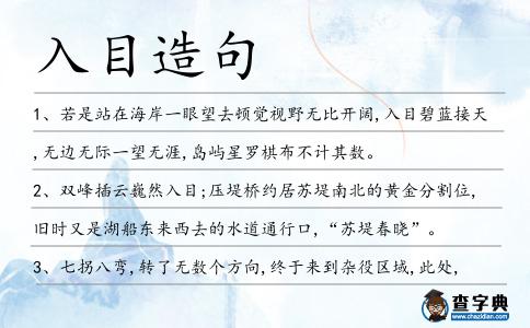 入目造句