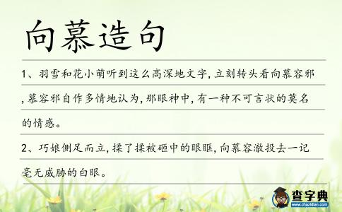 向慕造句