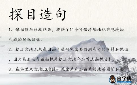 探目造句