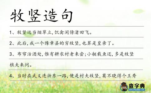 牧豎造句