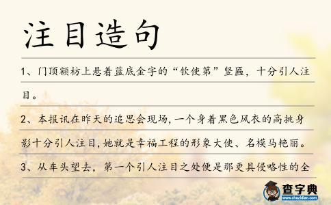 注目造句