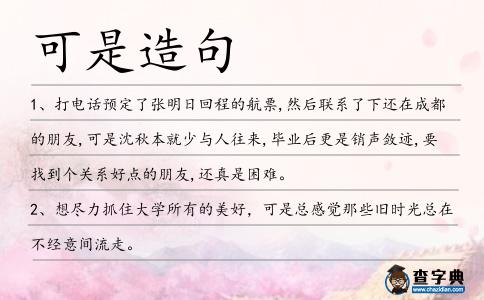可是造句