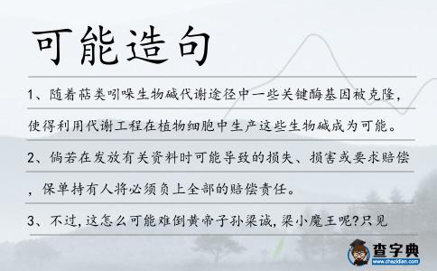 可能造句