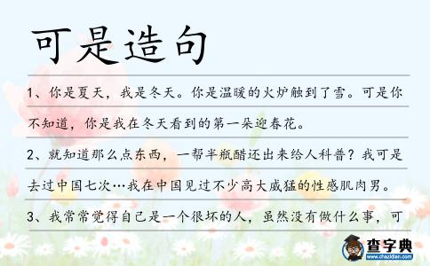 可是造句
