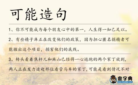 可能造句