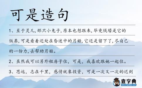 可是造句