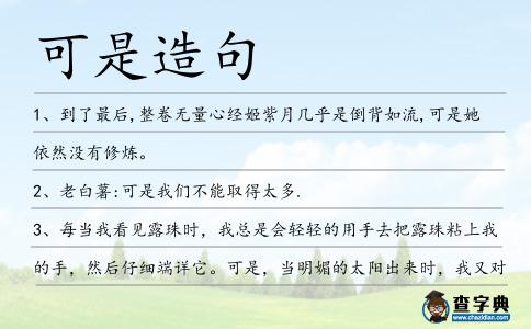 可是造句