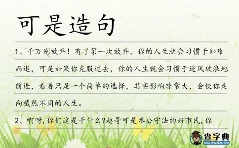 可是造句