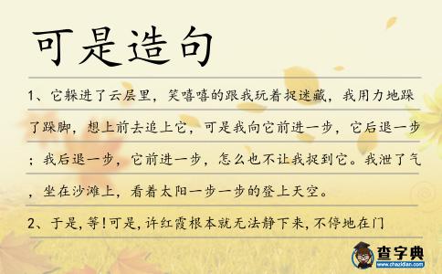 可是造句