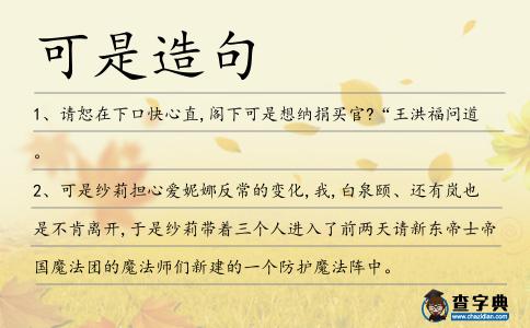 可是造句