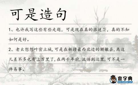 可是造句
