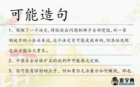 可能造句